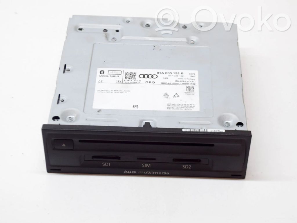 Audi A3 S3 8V GPS navigation control unit/module 