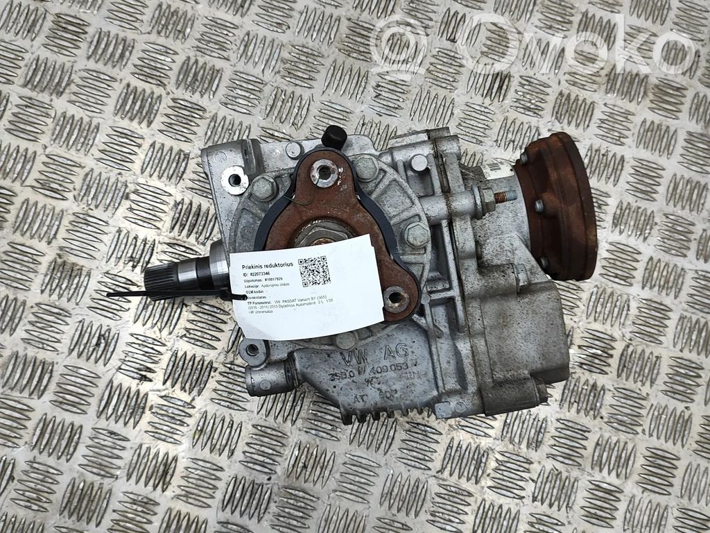 Volkswagen PASSAT B7 Mechanizm różnicowy przedni / Dyferencjał 