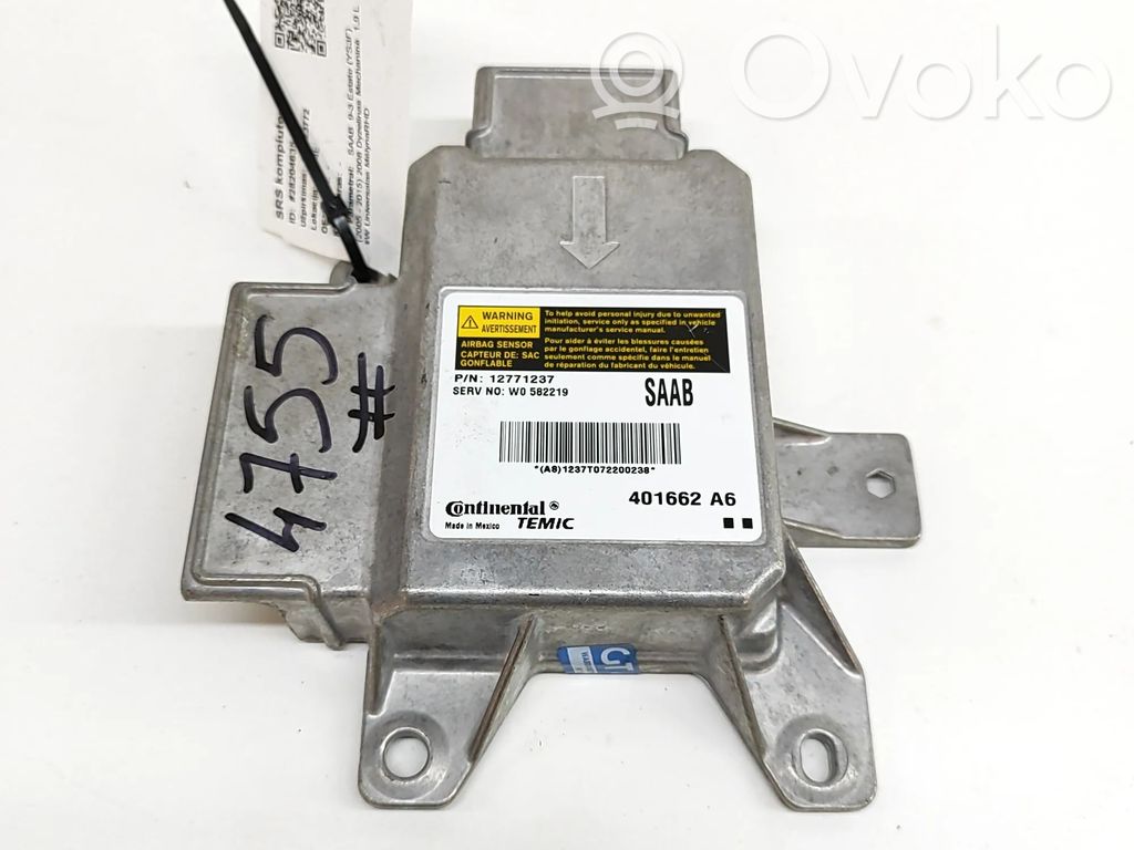 Saab 9-3 Ver2 Sterownik / Moduł Airbag 