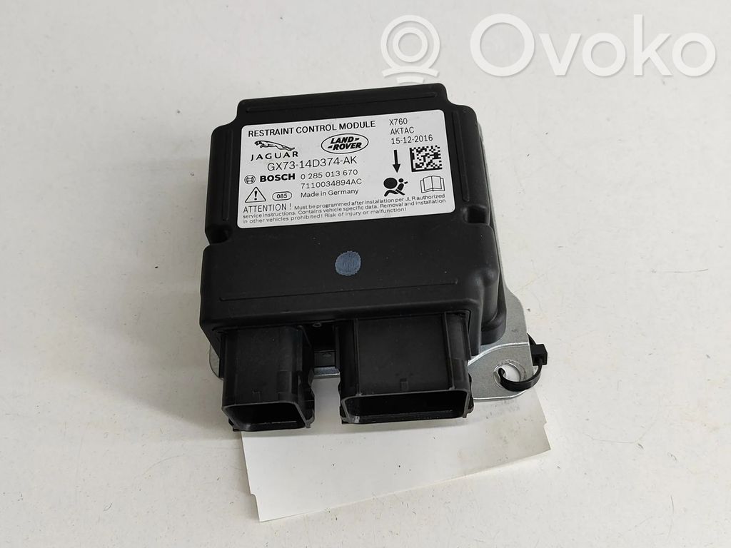 Jaguar XE Unitate/modul de comandă airbaguri 