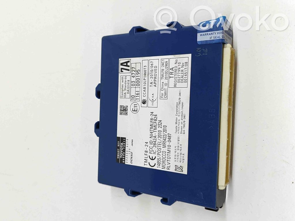 Lexus CT 200H Module de contrôle sans clé Go 