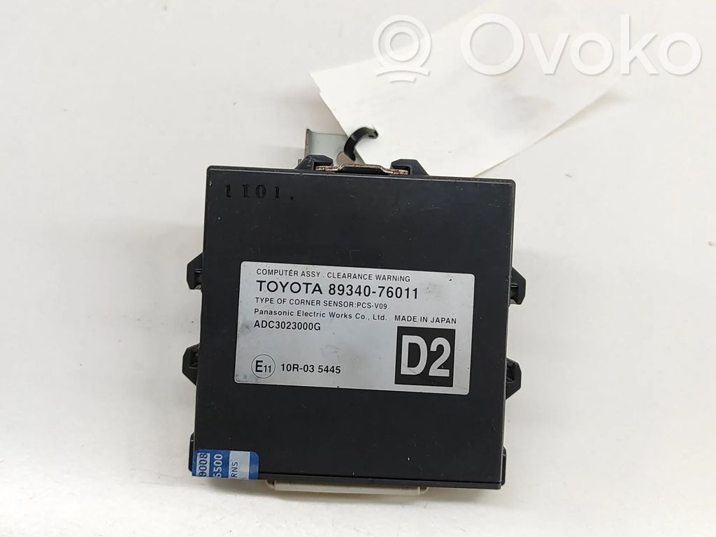 Lexus CT 200H Parking PDC control unit/module 