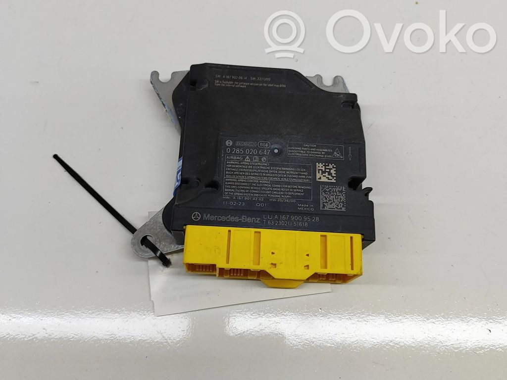 Sterownik / Moduł Airbag   A1679010202,0285020647,A1679009528,A1679020614