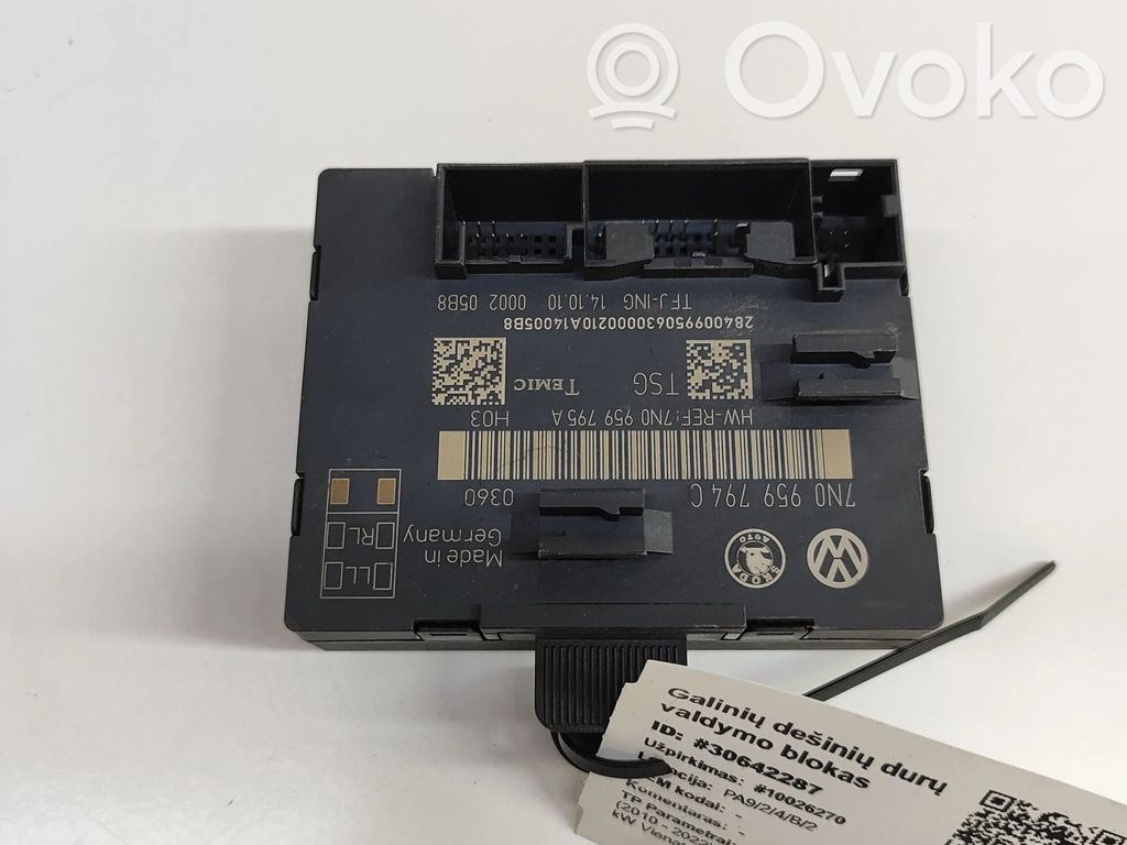 Volkswagen Sharan Unité de commande module de porte 