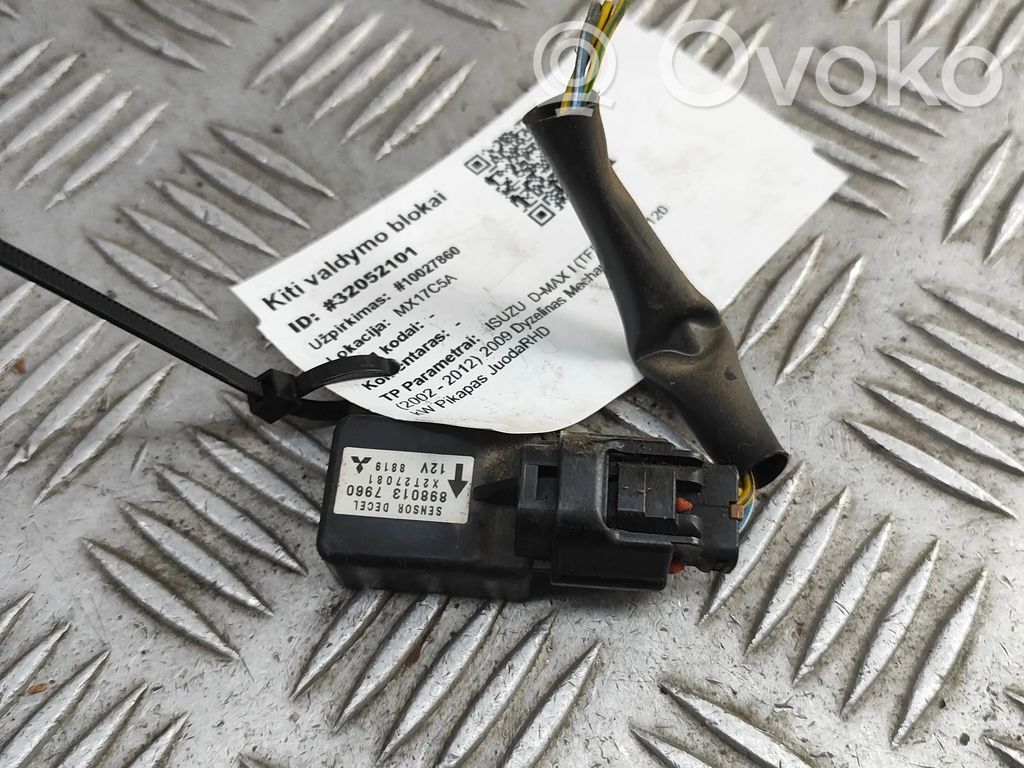 Isuzu D-Max Airbagsensor Crashsensor Drucksensor 