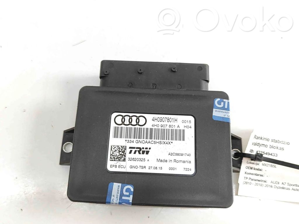 Audi A7 S7 4G Centralina/modulo EMF freno posteriore