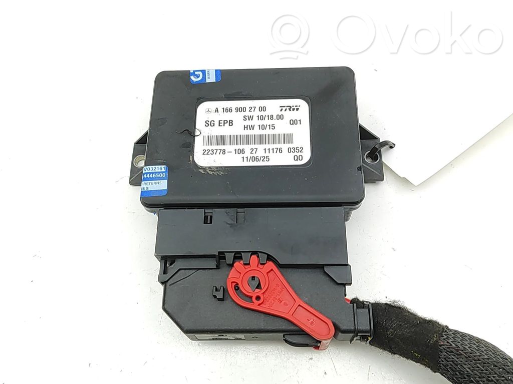 Mercedes-Benz ML W166 Centralina/modulo EMF freno posteriore