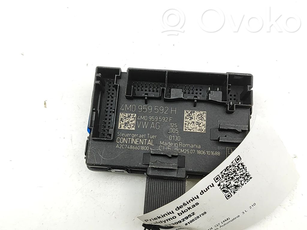 Audi Q7 4M Door control unit/module 