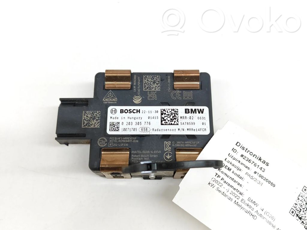 BMW i4 Sensor de radar Distronic 