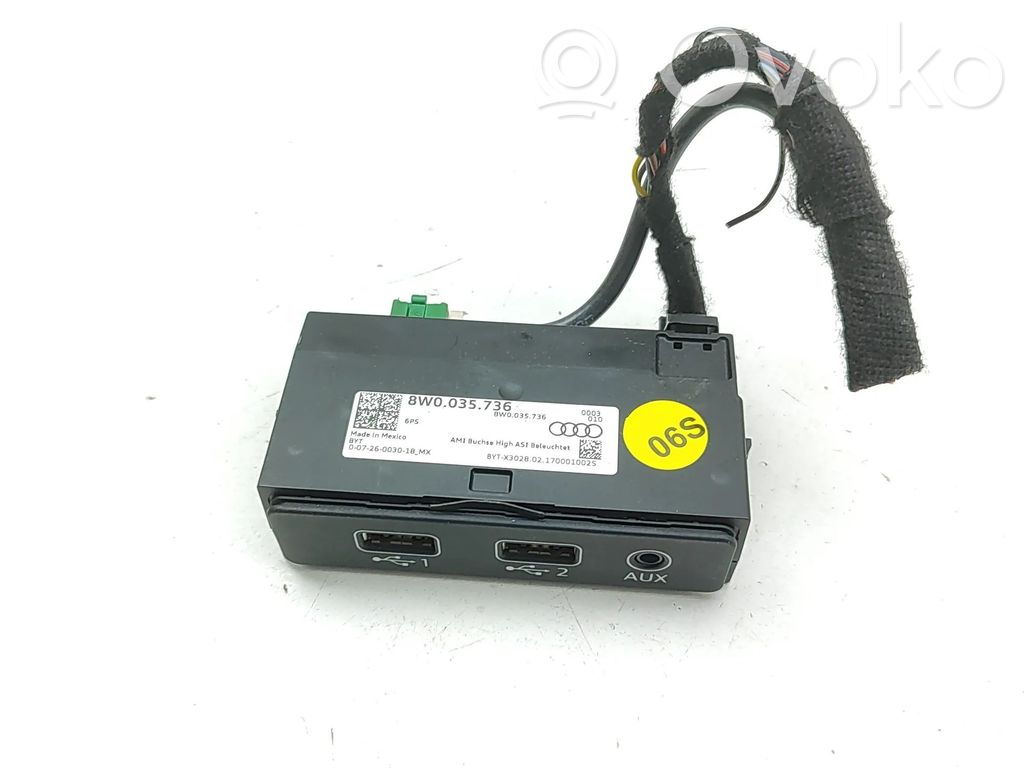 Audi Q5 SQ5 FY Enchufe conector entrada auxiliar 