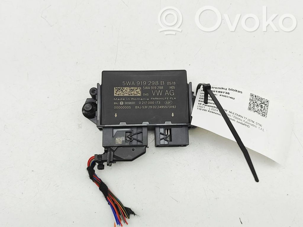 Volkswagen Multivan T7 Unitate/modul de comandă parcare PDC 