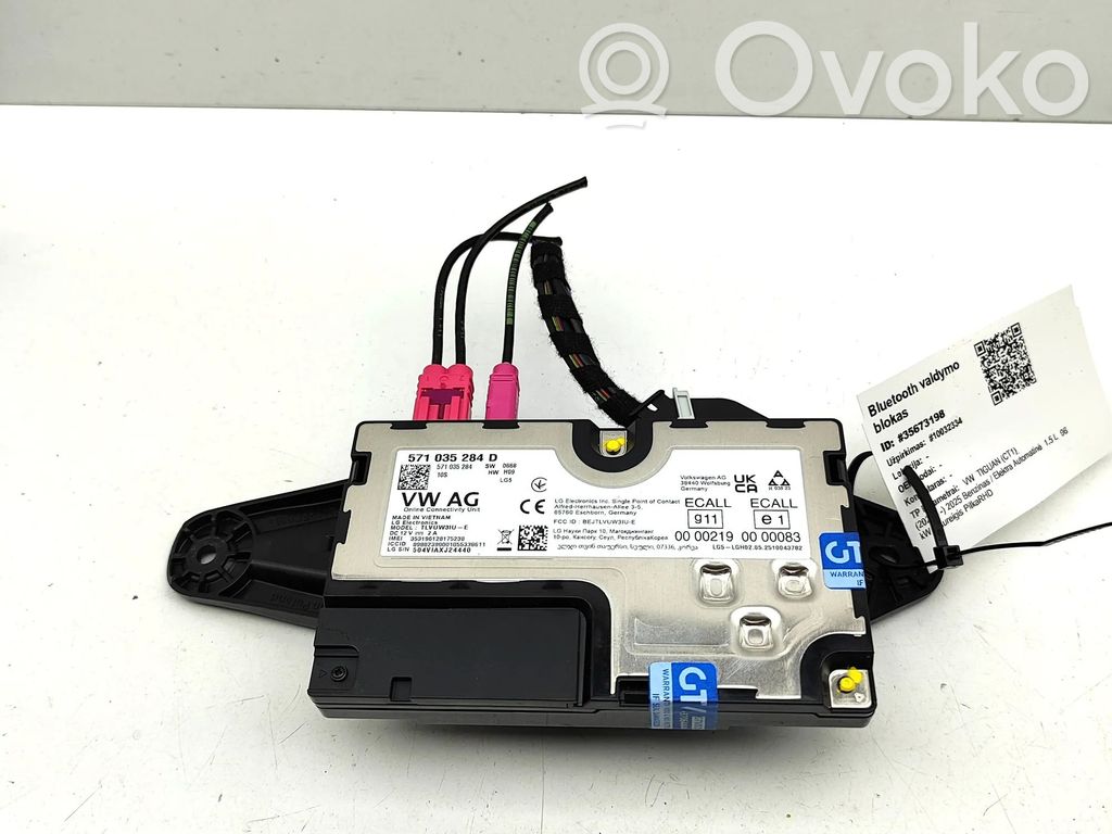 Volkswagen Tiguan Bluetooth control unit module 