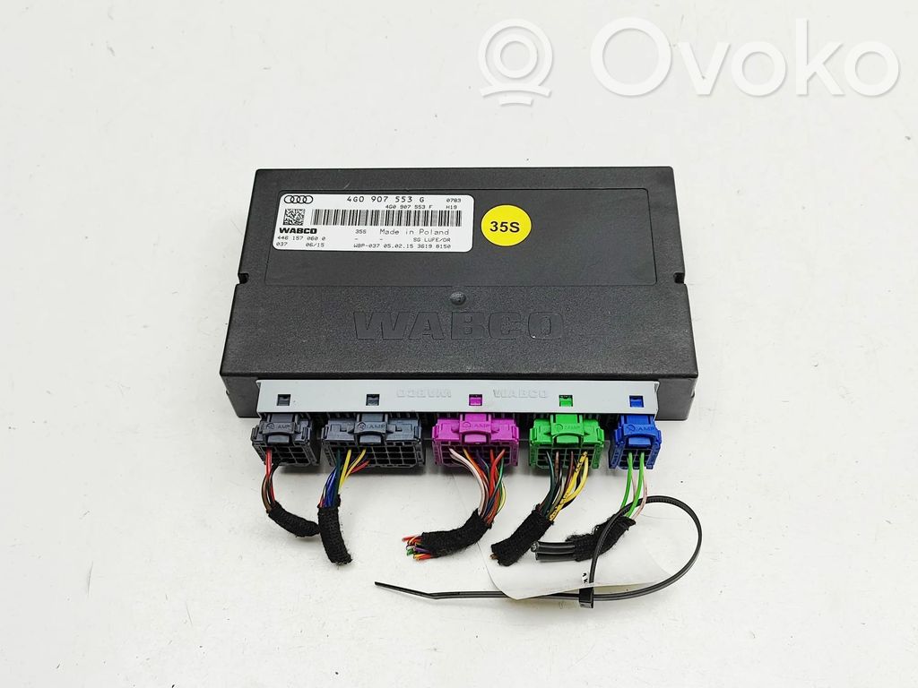 Módulo de control de la suspensión neumática (trasera)   4G0907553F,4G0907533G
