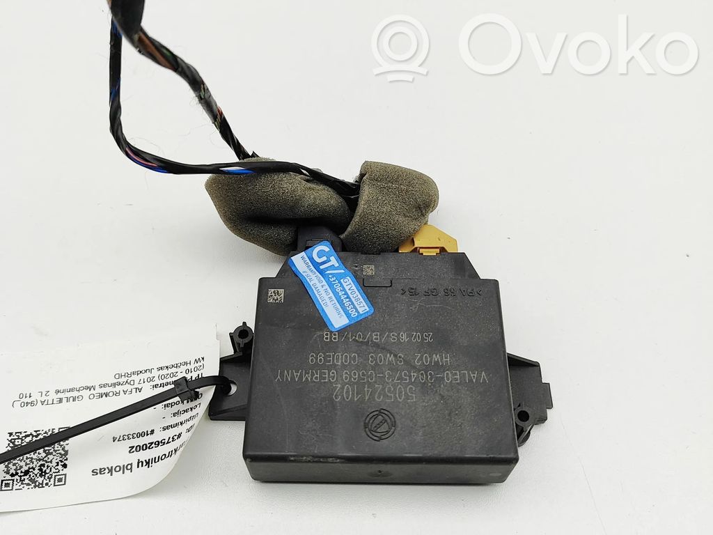 Alfa Romeo Giulietta Pysäköintitutkan (PCD) ohjainlaite/moduuli