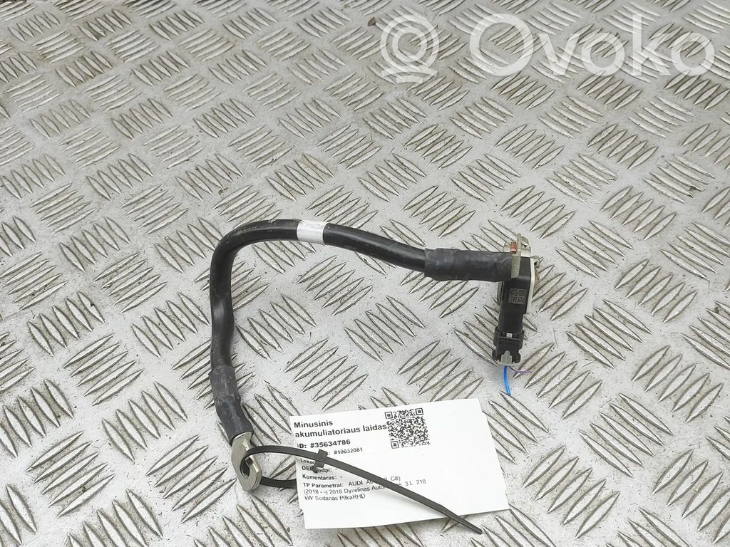 Audi A6 S6 C8 4K Cablu cu bornă negativă (baterie)