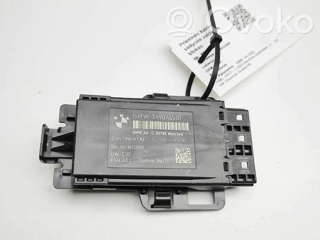 BMW X4 G02 Module de commande de siège