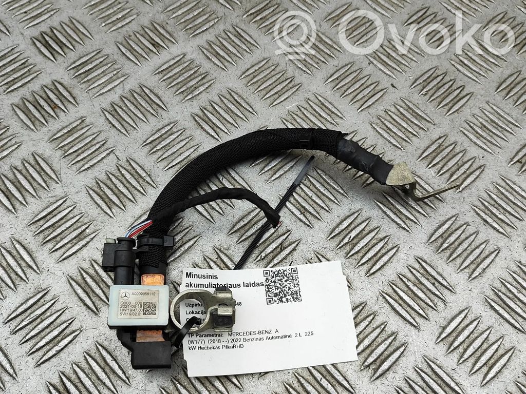 Mercedes-Benz A W177 Câble négatif masse batterie 