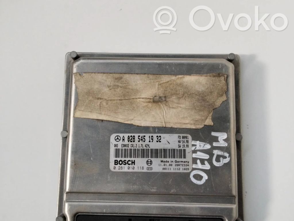 Mercedes-Benz A W168 Engine control unit/module 
