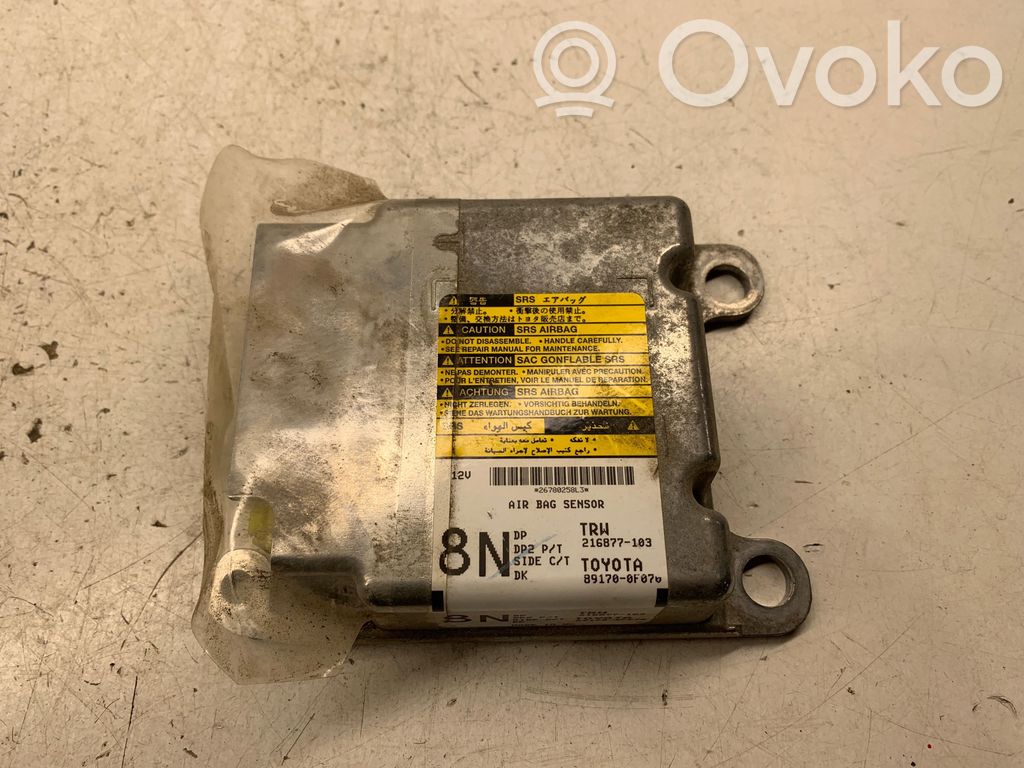 Toyota Corolla Verso E121 Airbag control unit/module 
