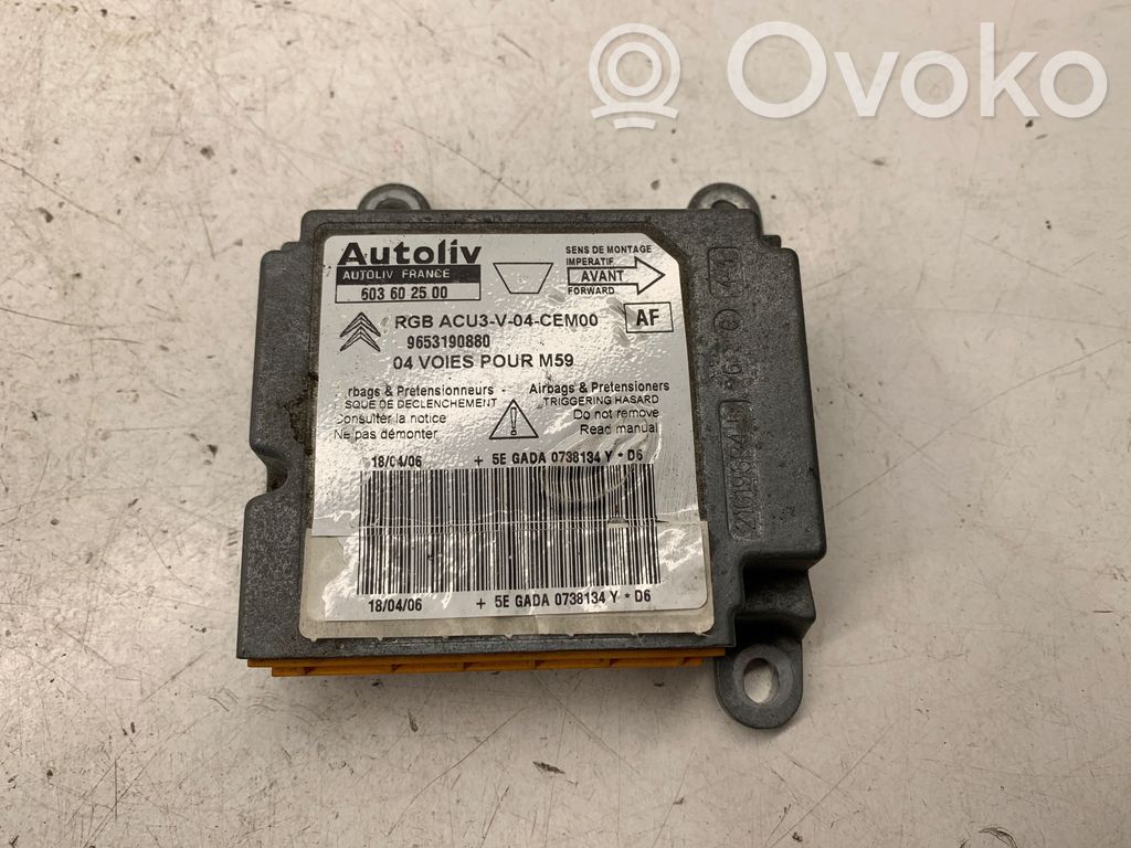 Peugeot Partner Airbag control unit/module 