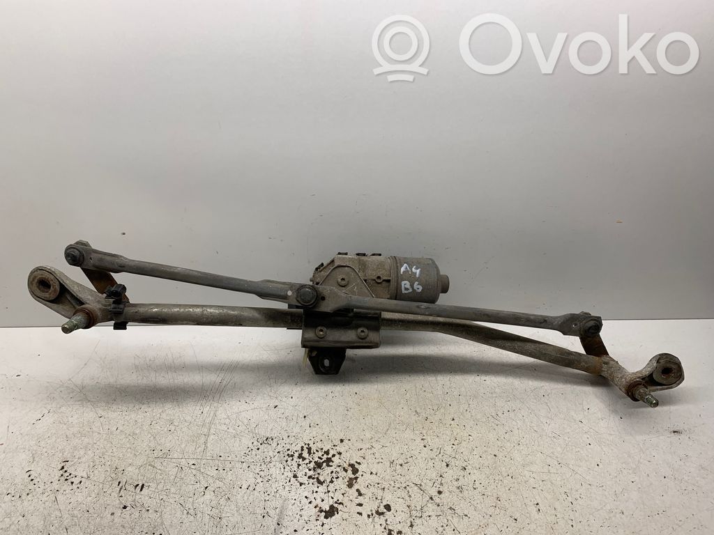 Audi A4 S4 B6 8E 8H Mechanizm i silniczek wycieraczek szyby przedniej / czołowej 