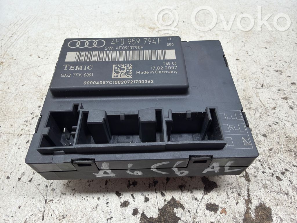 Audi A6 S6 C6 4F Door control unit/module 