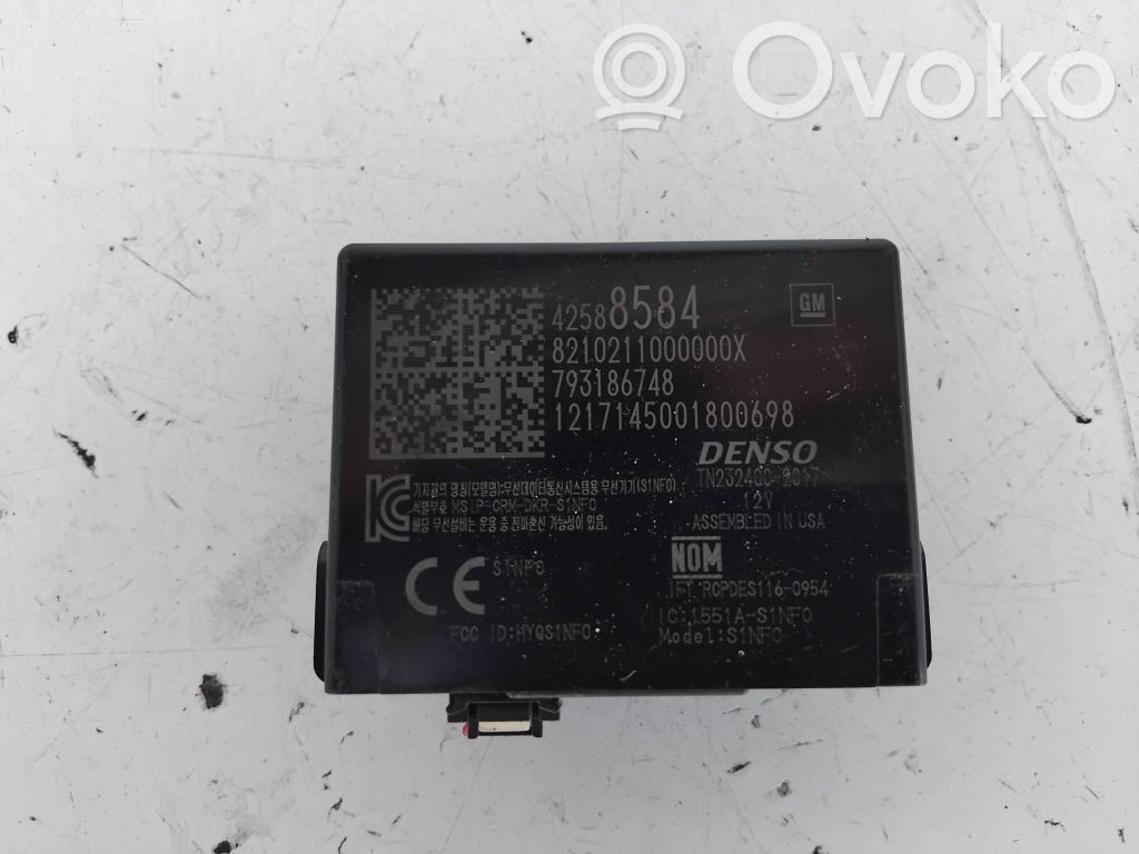 Chevrolet Bolt Keyless (KESSY) go control unit/module 
