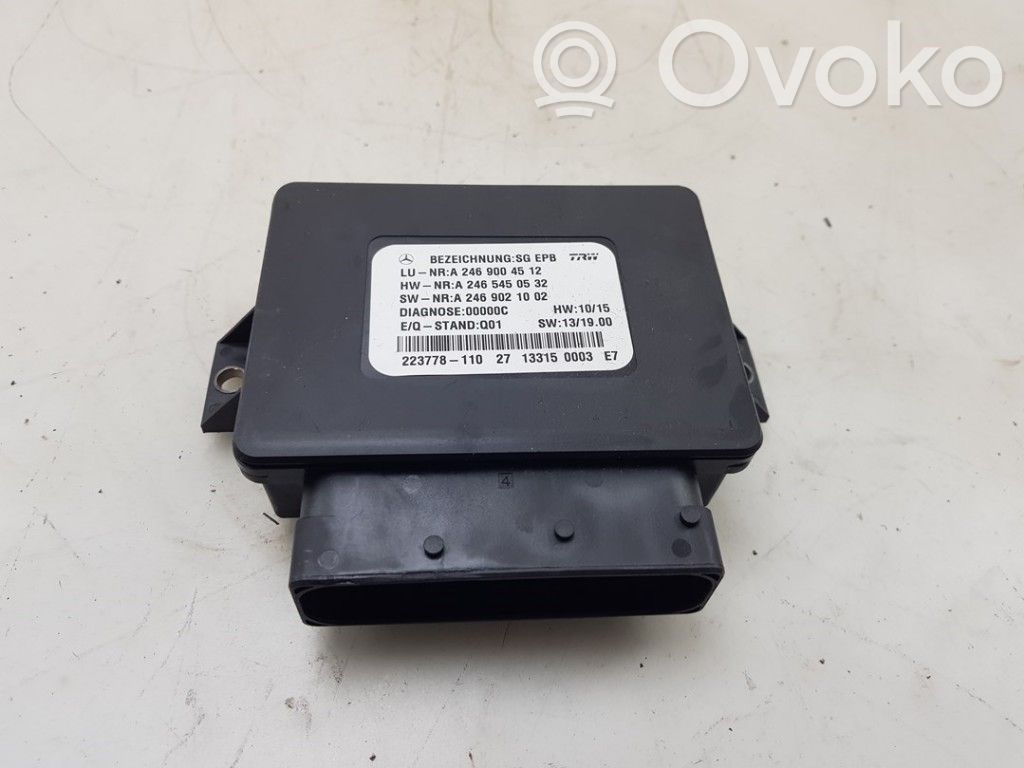 Mercedes-Benz A W176 Modul de control frână de mână 
