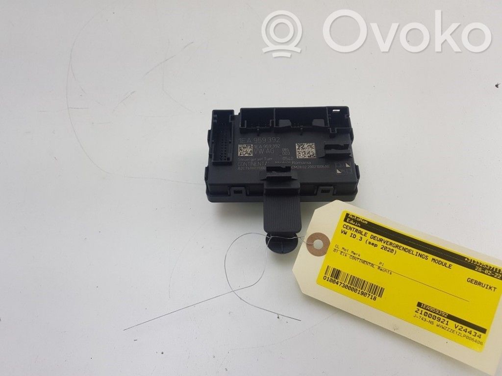 Volkswagen ID.3 Unité de commande / module de verrouillage centralisé porte 