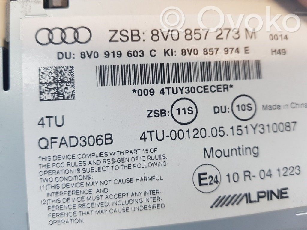 Audi A3 S3 8V Panel radia 