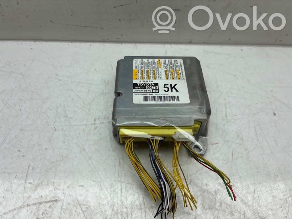 Toyota Yaris Module de contrôle airbag 
