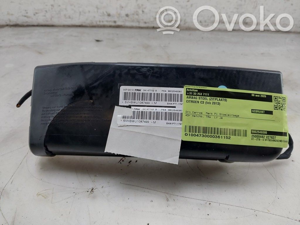 Citroen C3 Airbag sedile 
