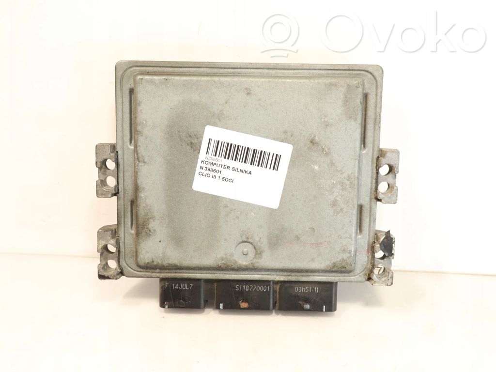 Renault Clio III Unité de commande, module ECU de moteur 