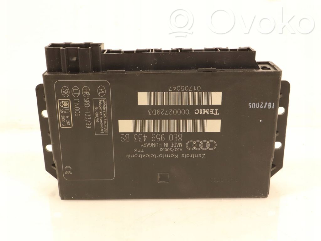 Audi A4 S4 B7 8E 8H Module de contrôle carrosserie centrale 