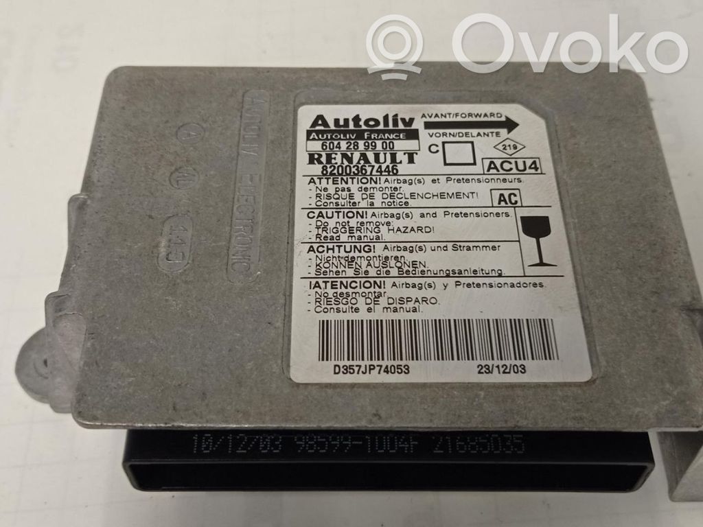 Renault Megane II Airbag control unit/module 