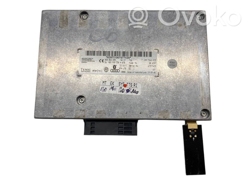 Audi A6 S6 C6 4F Unidad de control/módulo de bluetooth 