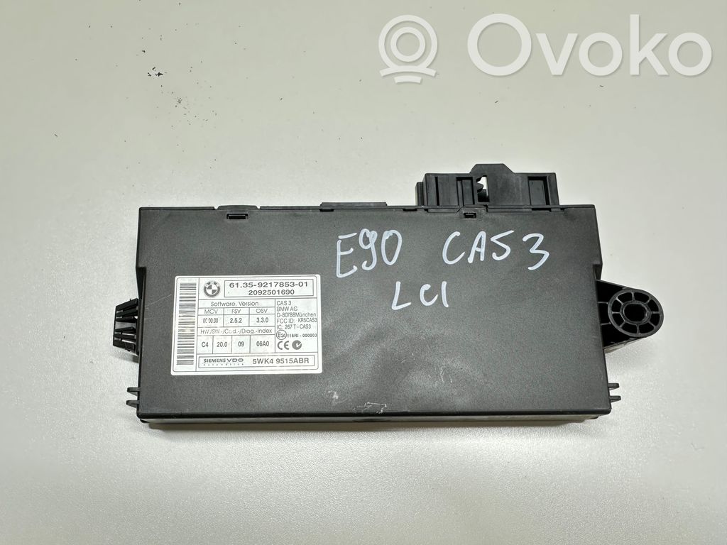 BMW 3 E90 E91 CAS-ohjainlaite/moduuli 
