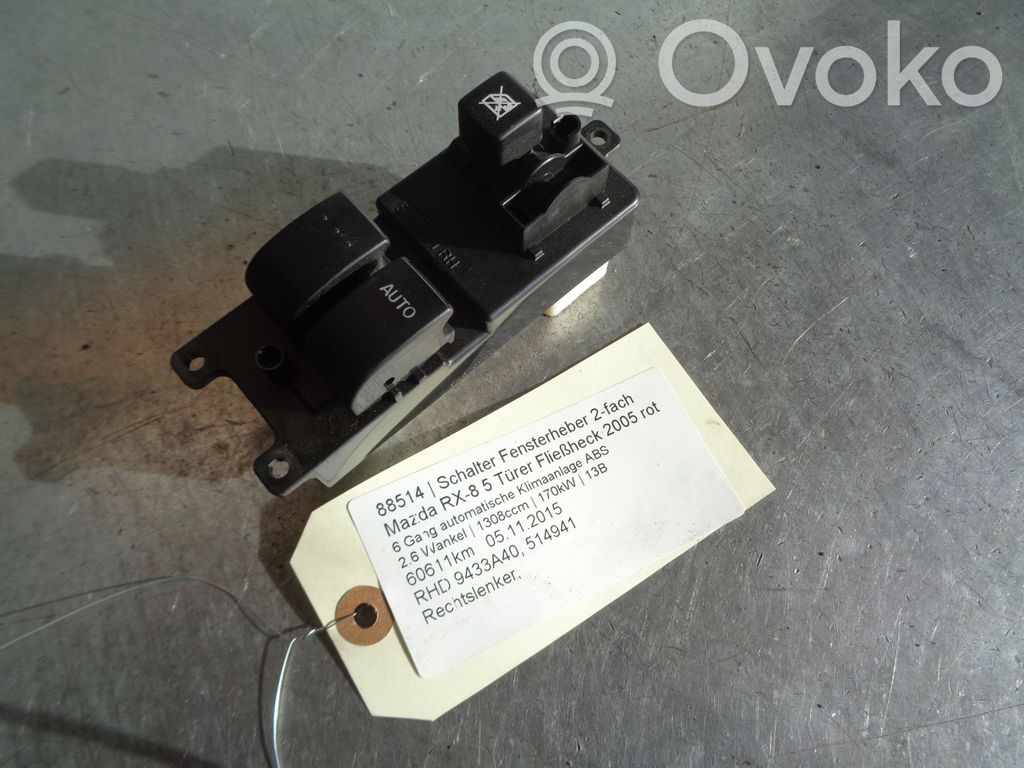 Mazda RX8 Electric window control switch 