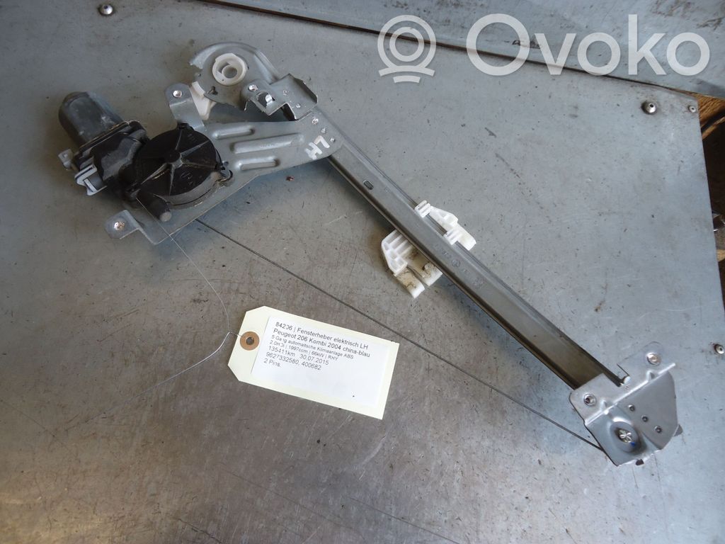 Mechanizm podnoszenia szyby tylnej bez silnika   9627332580,9627332580,400682,400682,9627332580