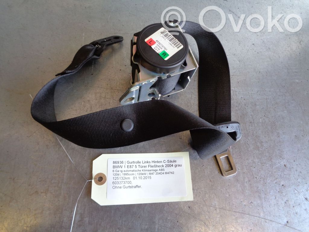 Cintura di sicurezza posteriore   603273700,603273700,603273700