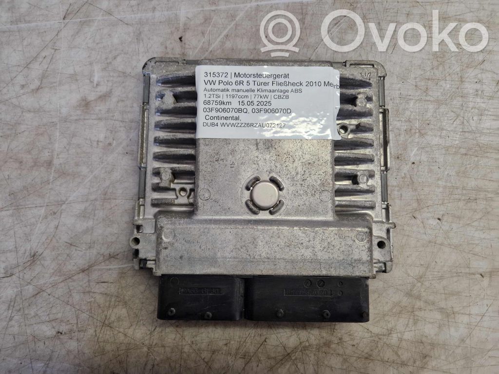 Volkswagen Polo V 6R Engine control unit/module 