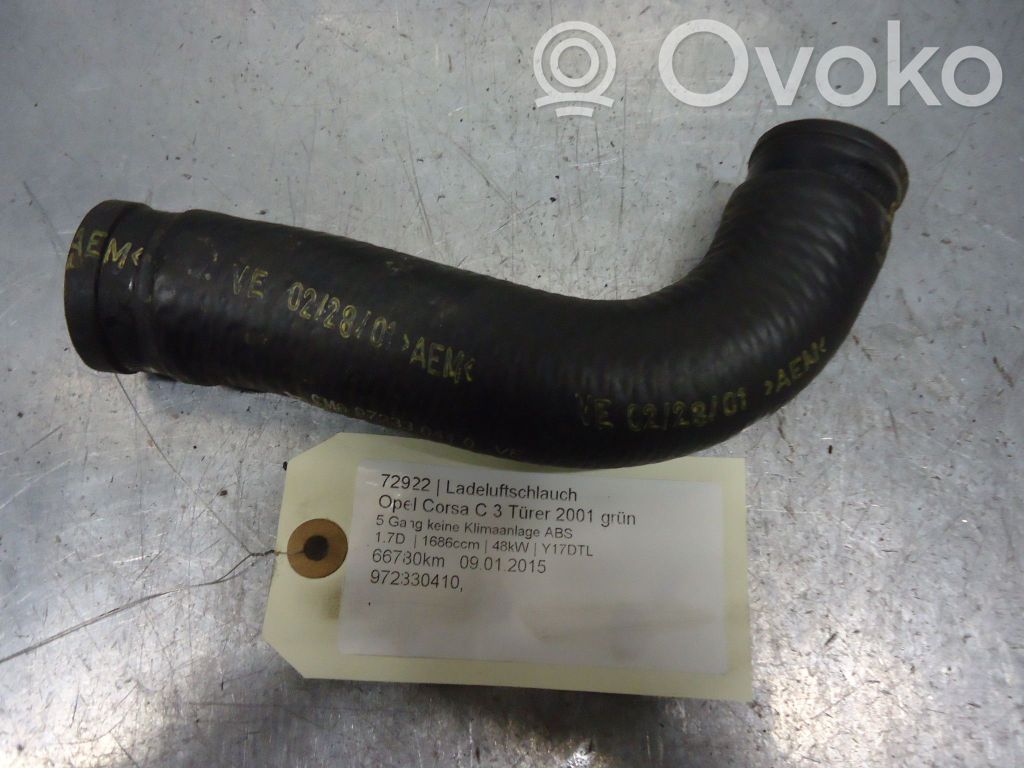 Opel Corsa C Air intake hose/pipe 