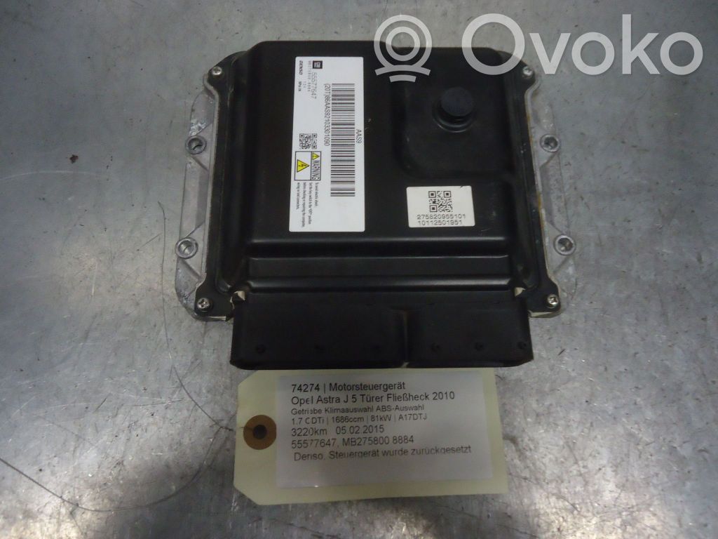 Opel Astra J Motorsteuergerät/-modul 