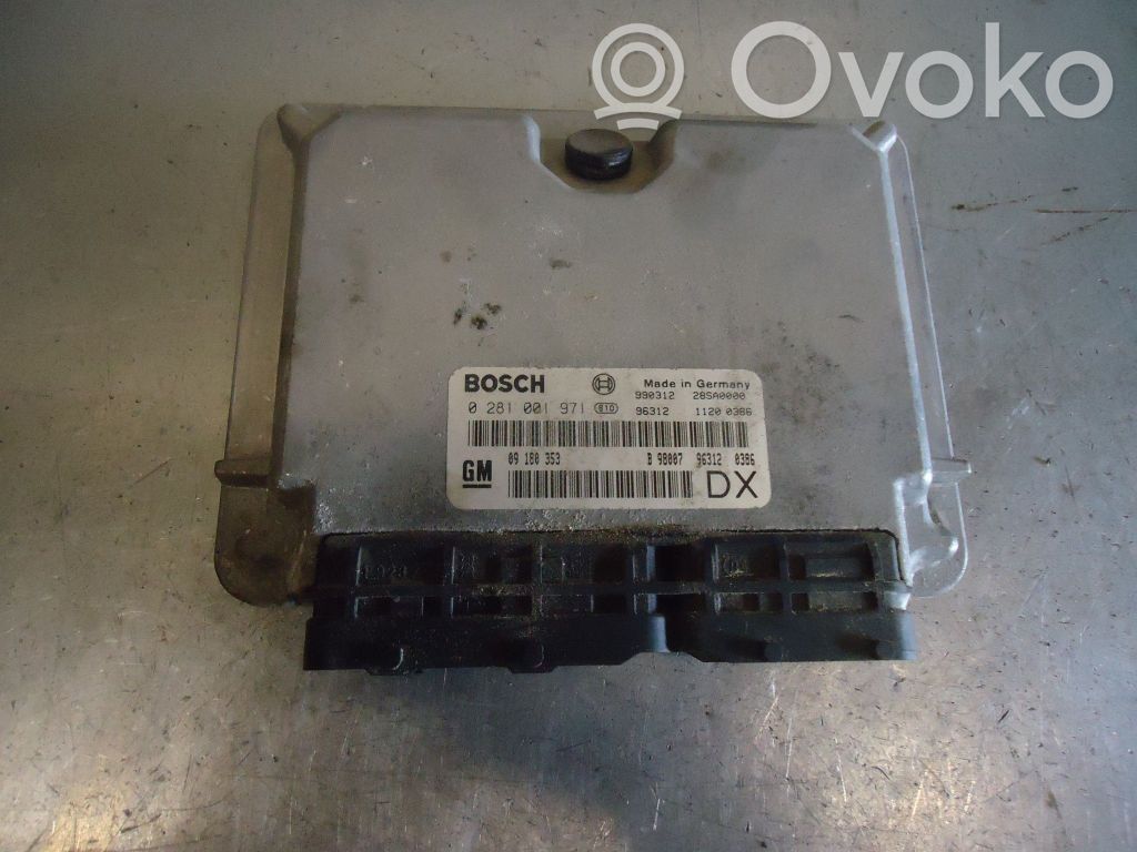 Engine control unit/module   09180353,DX,0281001971,09180353,6235495,96312,DX