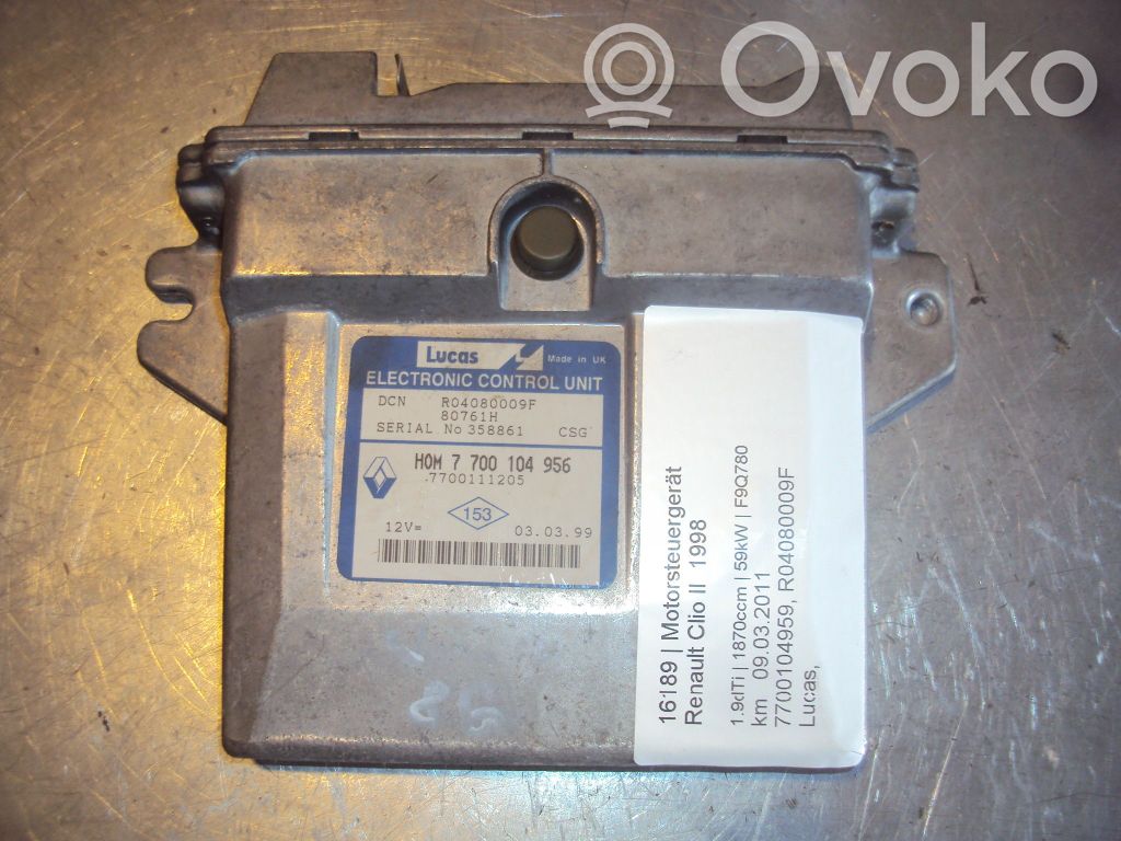 Engine control unit/module   7700104959,R04080009F,7700104959,R04080009F