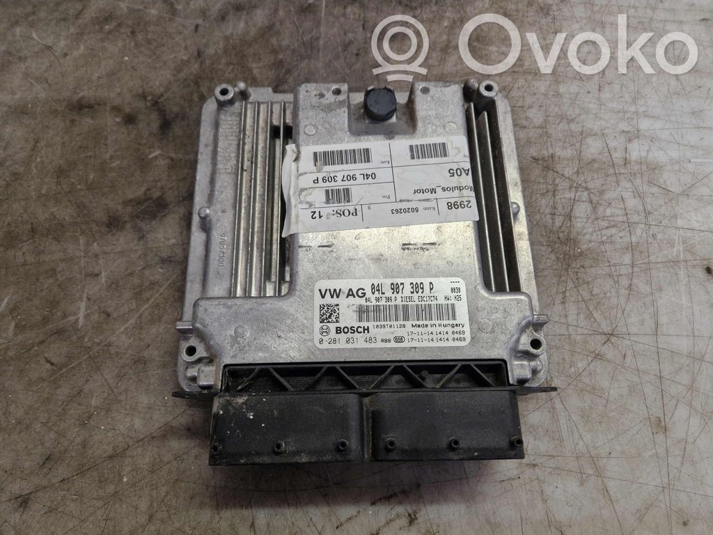 Engine control unit/module   04L907309P,0281031483,0281031483,04L906026BC,04L907309P,2GA
