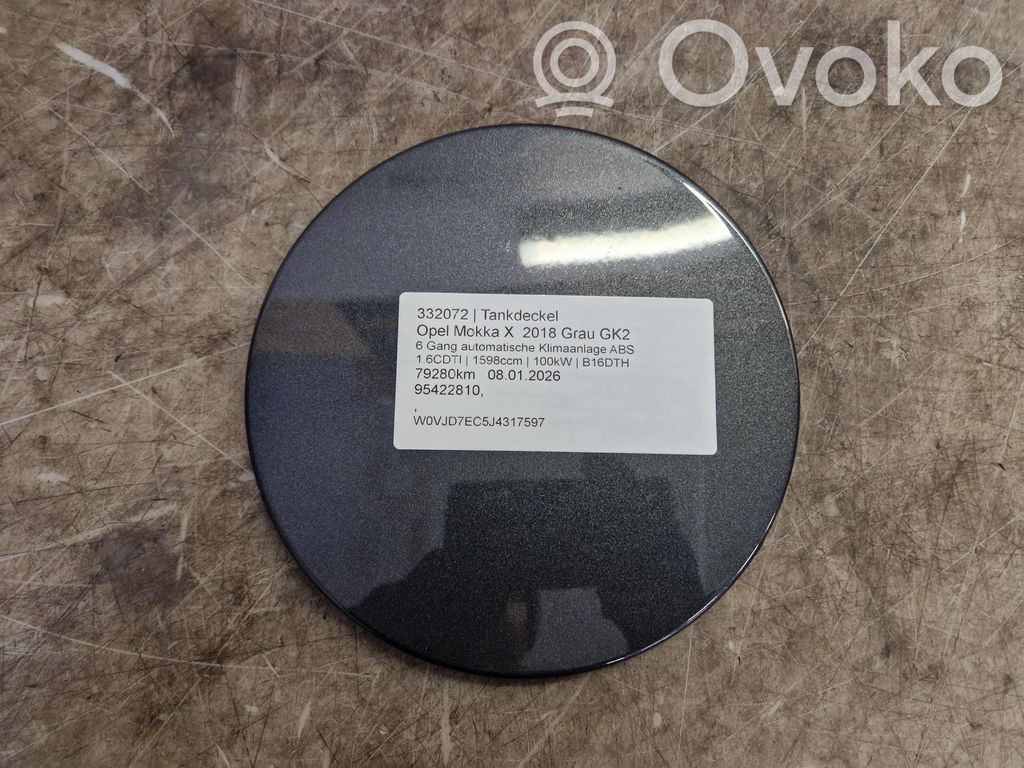 Opel Mokka X Polttoainesäiliön korkki 