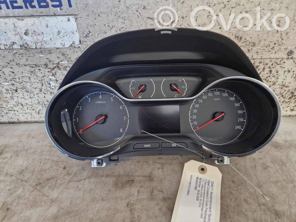 Opel Crossland X Tachimetro (quadro strumenti) 