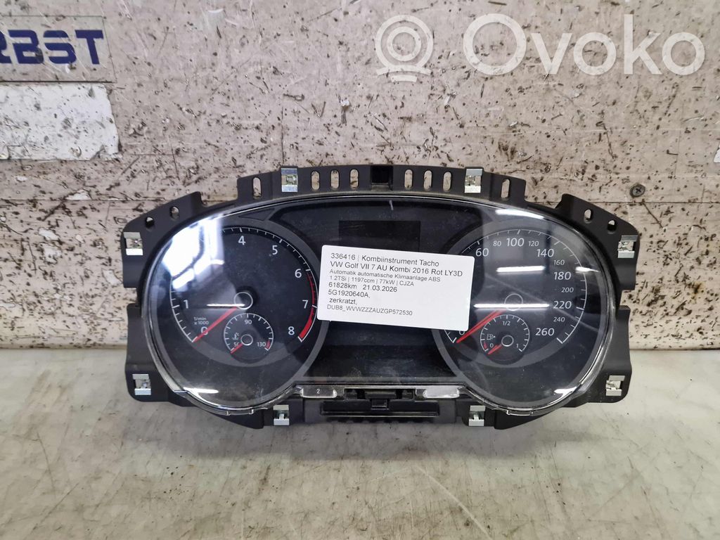 Volkswagen Golf VII Nopeusmittari (mittaristo) 