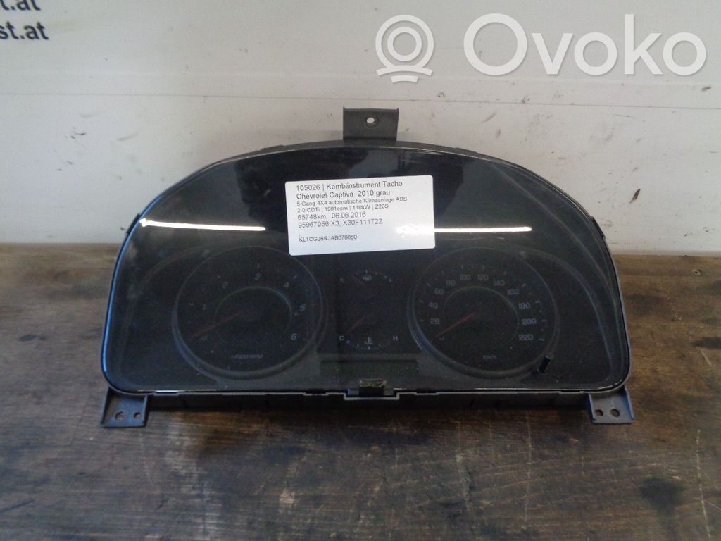 Chevrolet Captiva Tachimetro (quadro strumenti) 